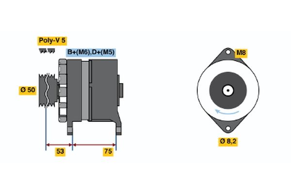 Bosch Alternator/Dynamo 0 120 488 201