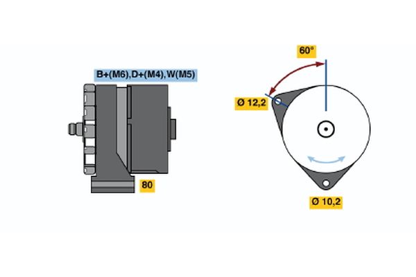 Bosch Alternator/Dynamo 0 986 031 450