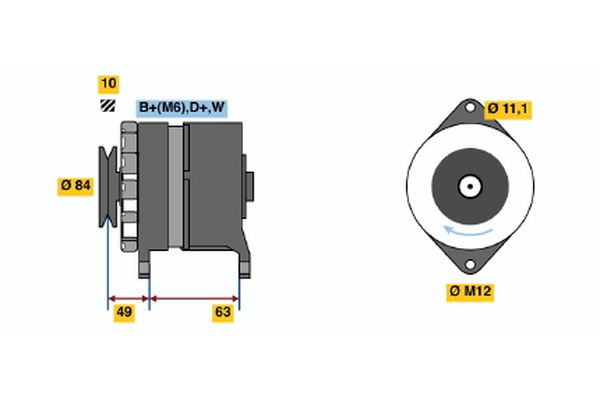 Bosch Alternator/Dynamo 0 120 488 284