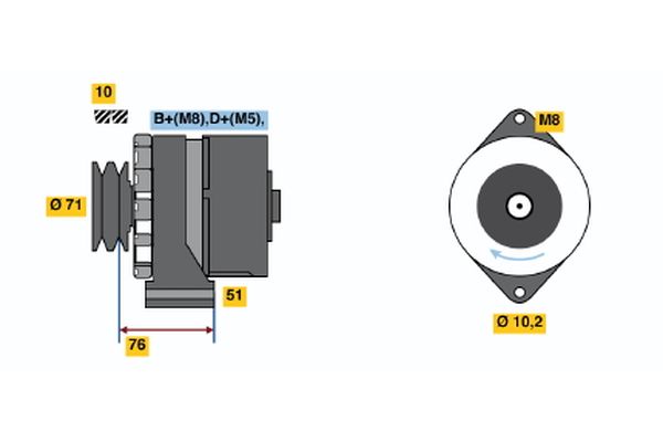 Bosch Alternator/Dynamo 0 120 488 303