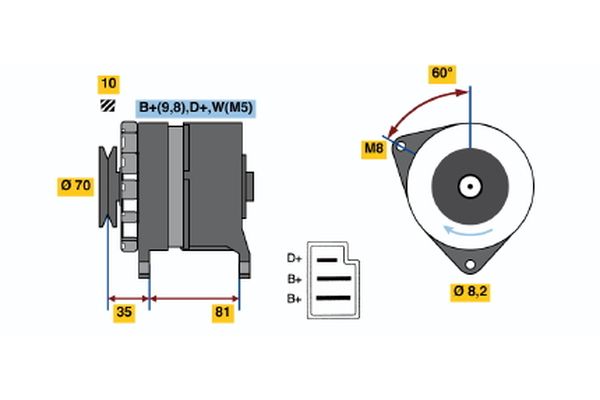 Bosch Alternator/Dynamo 0 120 489 093