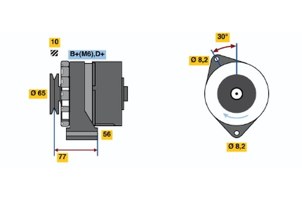 Bosch Alternator/Dynamo 0 986 030 830