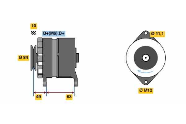 Bosch Alternator/Dynamo 0 120 489 337