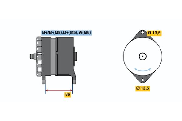 Bosch Alternator/Dynamo 0 120 689 516