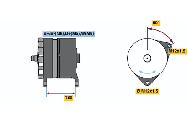 Bosch Alternator/Dynamo 0 986 039 530