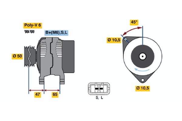 Bosch Alternator/Dynamo 0 123 115 010