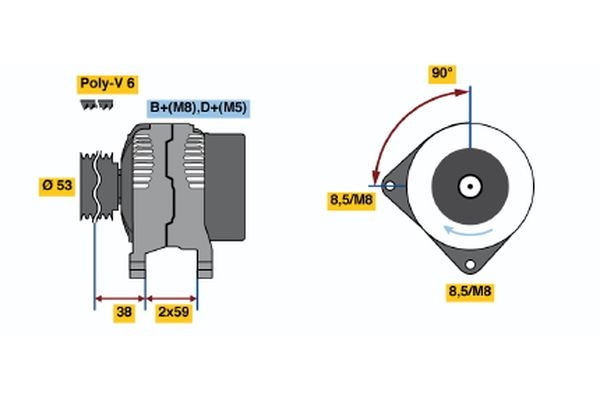 Bosch Alternator/Dynamo 0 986 038 680