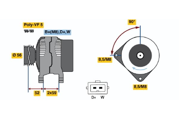 Bosch Alternator/Dynamo 0 986 040 320