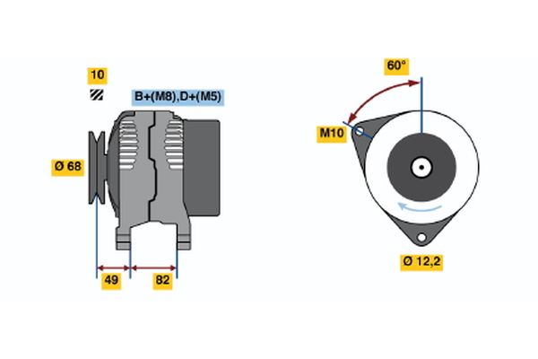 Bosch Alternator/Dynamo 0 123 315 503