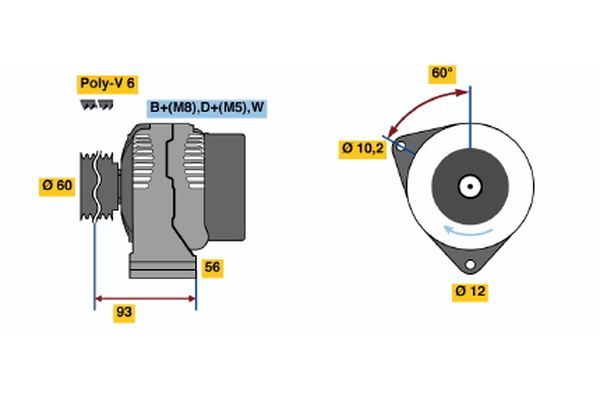 Bosch Alternator/Dynamo 0 986 040 400