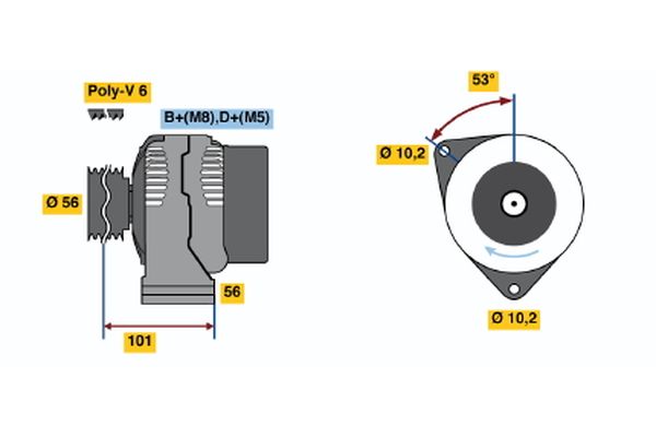 Bosch Alternator/Dynamo 0 123 320 035