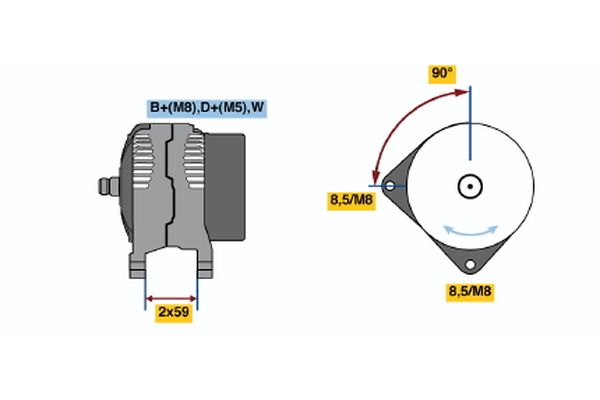 Bosch Alternator/Dynamo 0 123 320 048