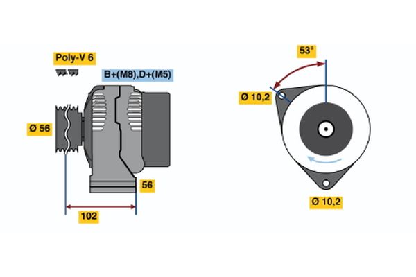 Bosch Alternator/Dynamo 0 986 044 370