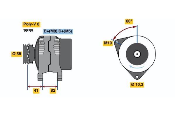 Bosch Alternator/Dynamo 0 986 043 580