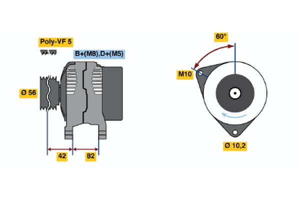 Bosch Alternator/Dynamo 0 986 044 550