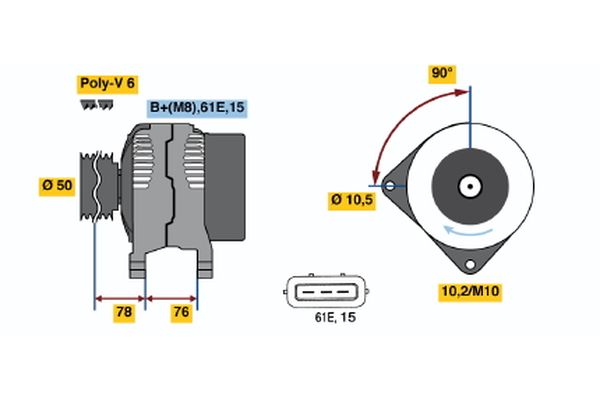 Bosch Alternator/Dynamo 0 986 039 720