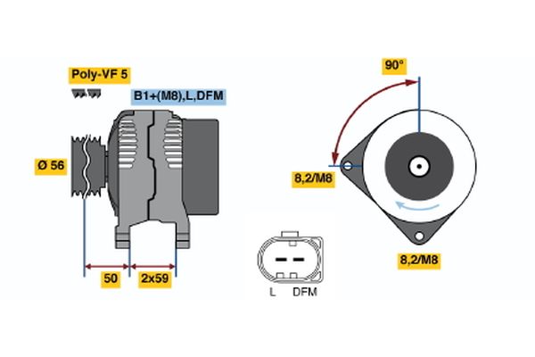 Bosch Alternator/Dynamo 0 124 325 014