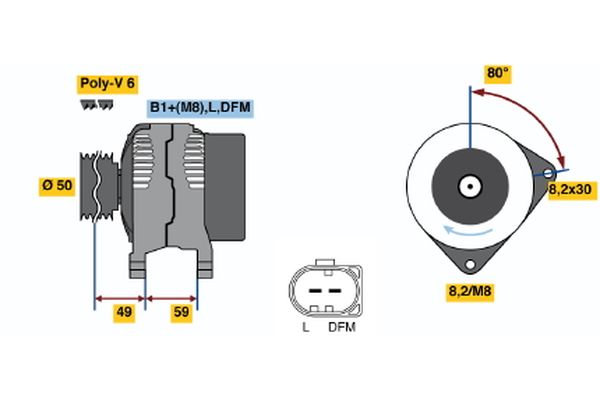 Bosch Alternator/Dynamo 0 124 325 015