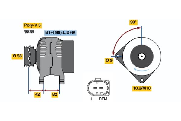 Bosch Alternator/Dynamo 0 986 044 340