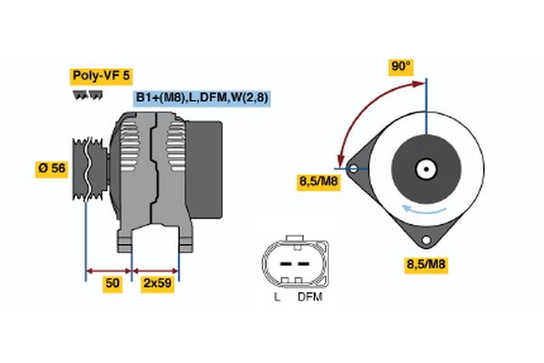 Bosch Alternator/Dynamo 0 124 315 012