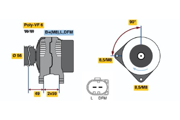 Bosch Alternator/Dynamo 0 124 315 013