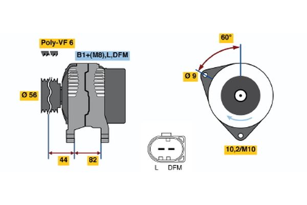 Bosch Alternator/Dynamo 0 986 044 540