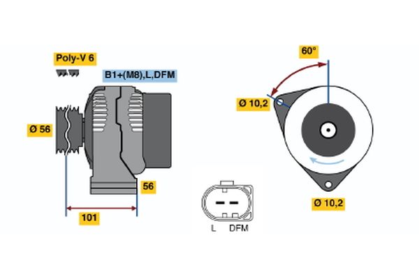 Bosch Alternator/Dynamo 0 124 515 060