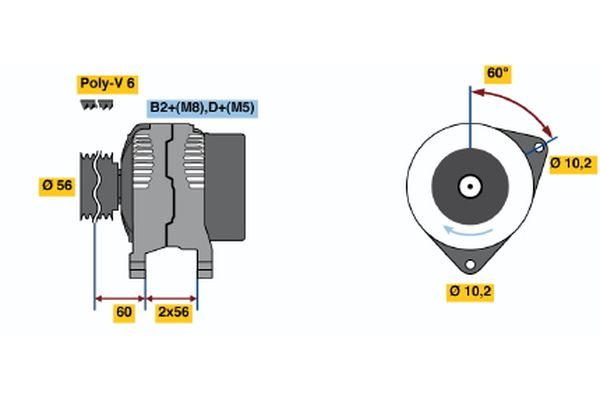 Bosch Alternator/Dynamo 0 124 525 013