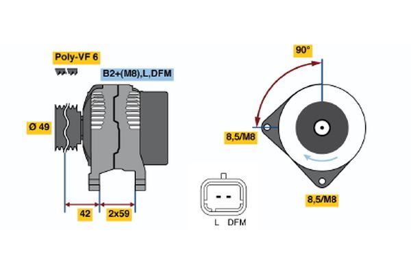 Bosch Alternator/Dynamo 0 986 046 280