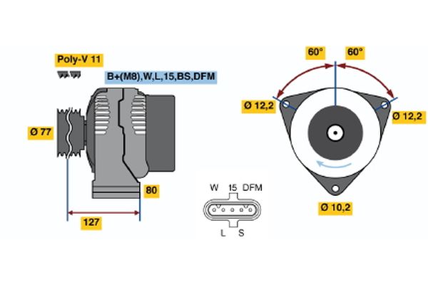 Bosch Alternator/Dynamo 0 986 042 410