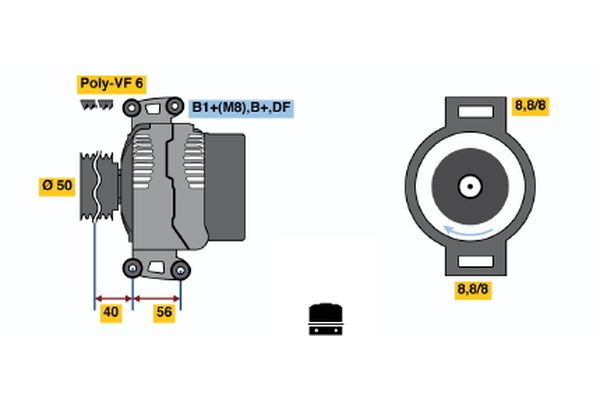 Bosch Alternator/Dynamo 0 124 615 018