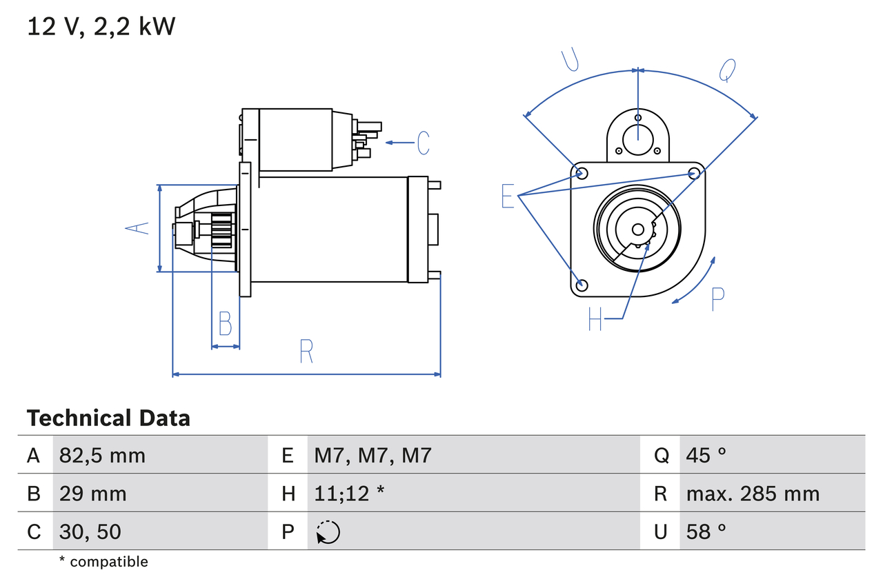 Bosch Starter 0 986 010 600
