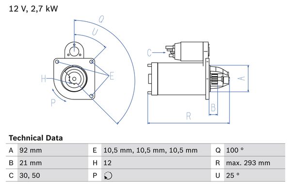 Bosch Starter 0 986 010 950