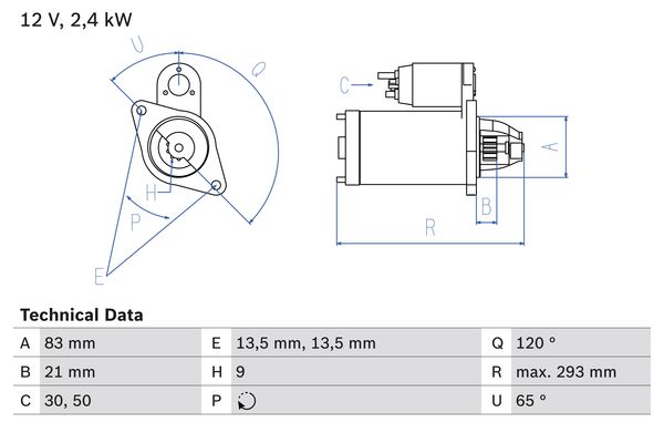 Bosch Starter 0 986 011 040