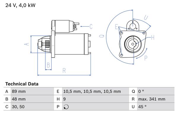 Bosch Starter 0 986 011 280