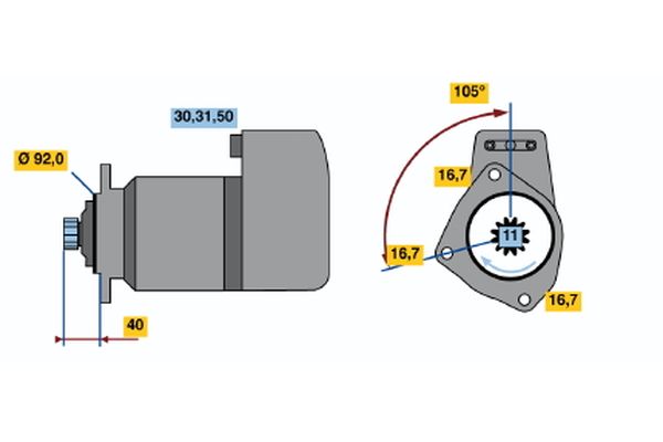 Bosch Starter 0 986 011 430