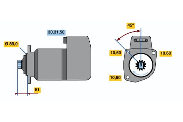 Bosch Starter 0 986 011 540