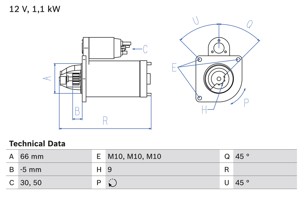 Bosch Starter 0 986 012 340