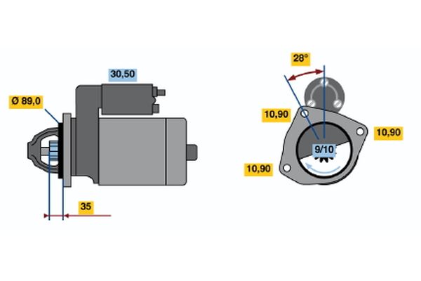 Bosch Starter 0 986 013 170