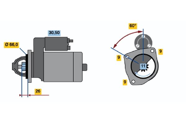 Bosch Starter 0 986 013 620