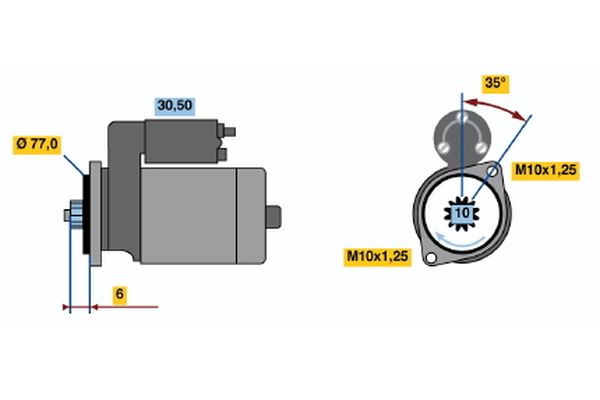 Bosch Starter 0 986 014 161