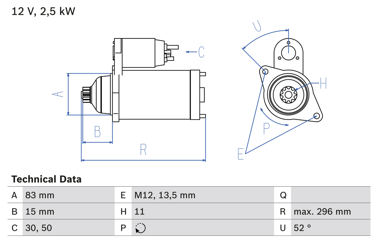 Bosch Starter 0 986 014 471