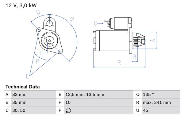 Bosch Starter 0 986 014 740