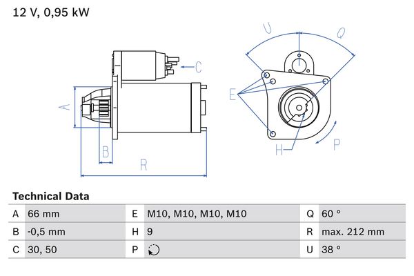 Bosch Starter 0 986 015 010