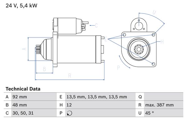 Bosch Starter 0 986 015 430