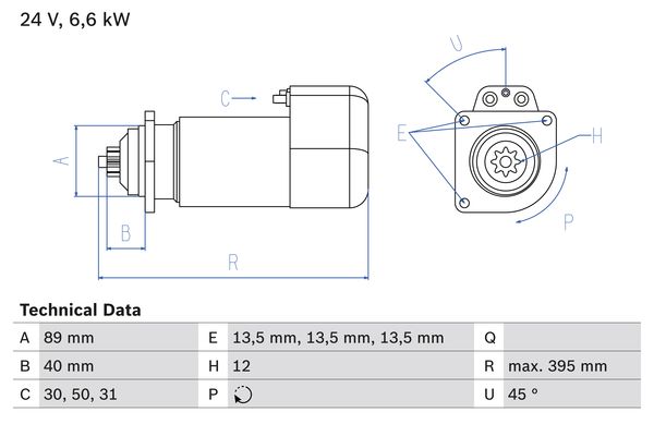 Bosch Starter 0 986 015 670