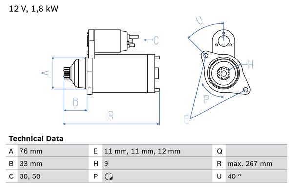 Bosch Starter 0 986 015 970