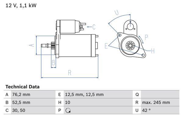 Bosch Starter 0 986 016 300