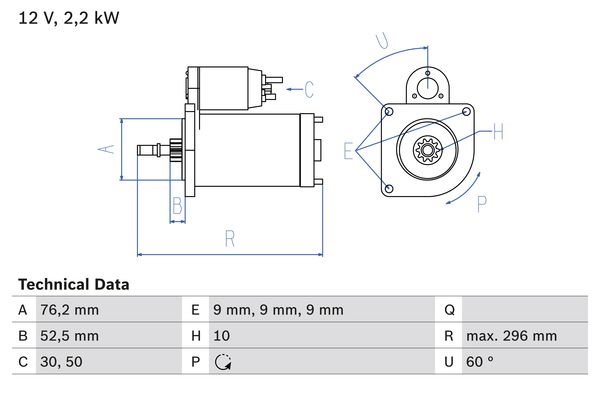 Bosch Starter 0 986 016 340