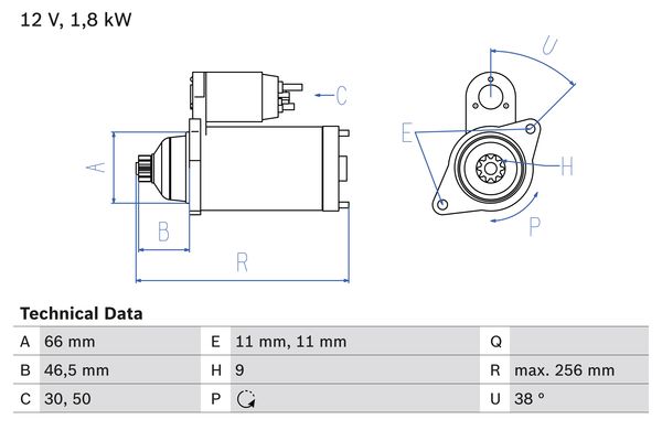 Bosch Starter 0 986 017 450